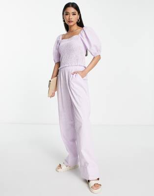 Свободные брюки Vero Moda в сиреневую клетку 4490₽