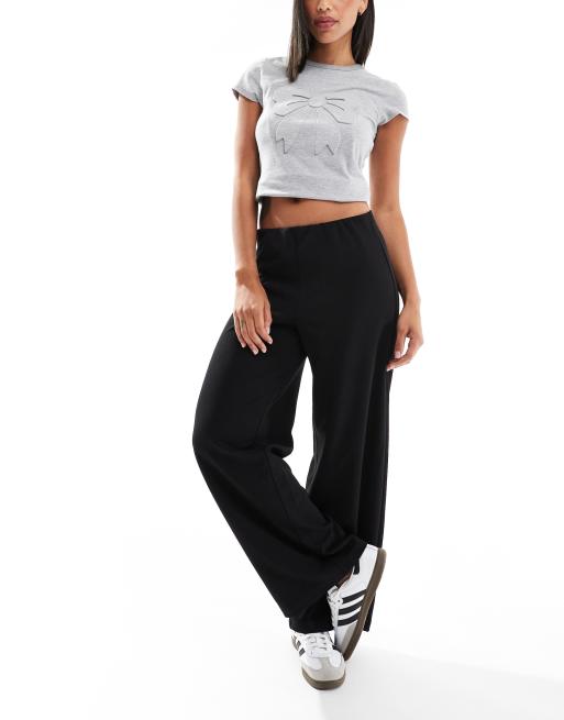 Vero Moda loose pull on pants in black, 4 of 5