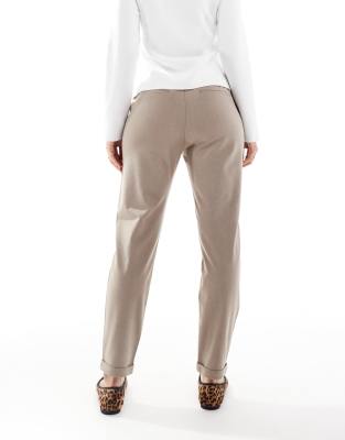 Shop Vero Moda Loose Tailored Pants In Neutral