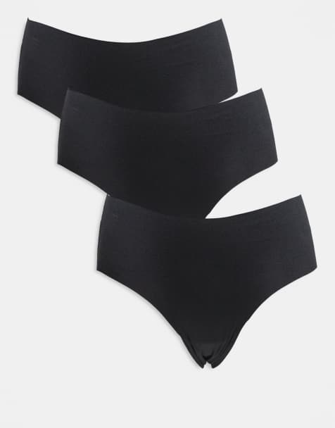 Vero Moda - Lot de 3 culottes taille basse - Noir - view 1