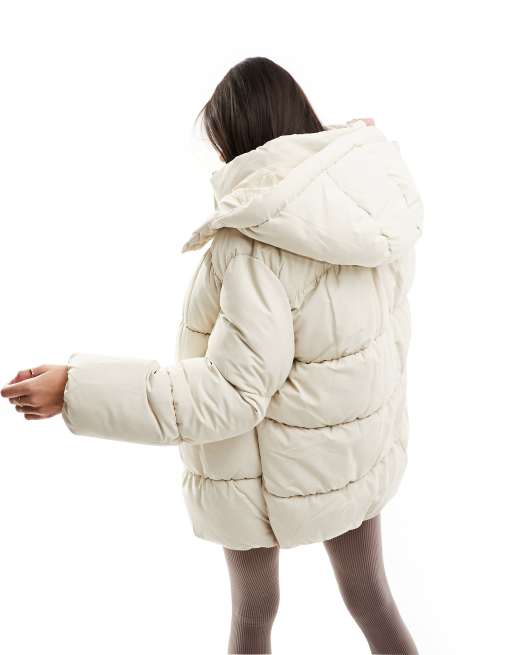 Cream bubble coat hotsell