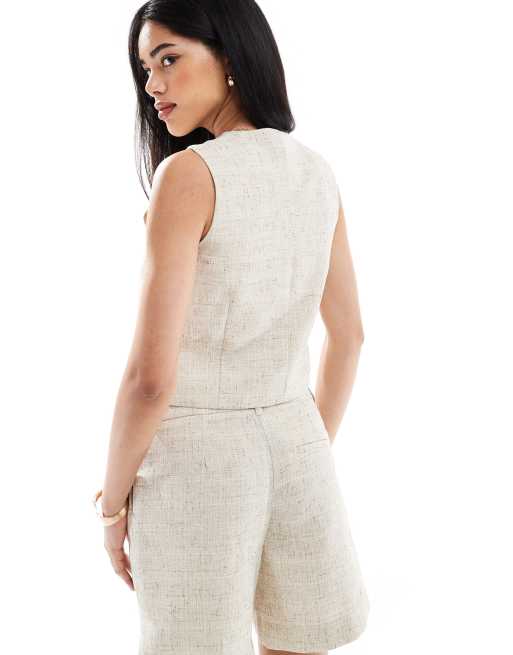 Vero Moda - Lys beige og skræddersyet habitvest - Del af sæt , 4 af 4