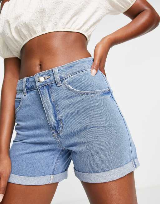 Tidsserier ekstremt ugyldig Vero Moda - Lyseblå mom-shorts i denim | ASOS