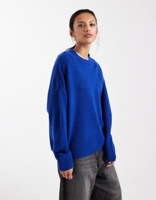 Maglione morbido con scollatura profonda a V - Verde scuro melange