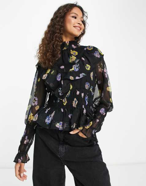 Vero Moda – Marszczona bluzka w kwiatowy wzór - view 1