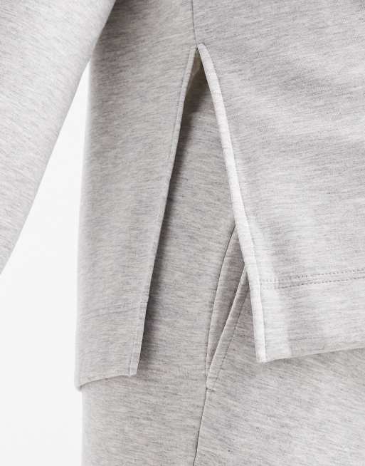Vero Moda Maternity boat neck long sleeve top co-ord in light grey, 4 of 4