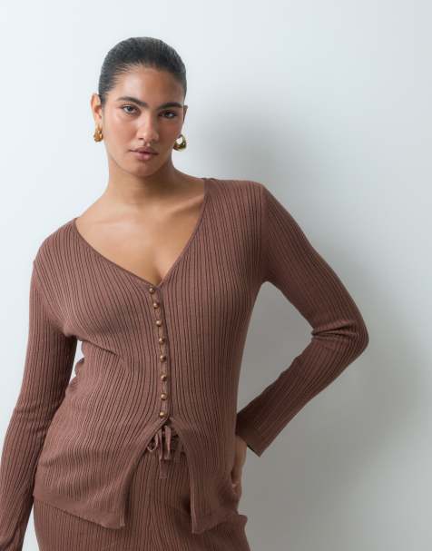 Vero Moda – Maternity – Brunt, ribbat set i jersey - view 1