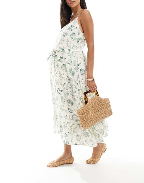 Vero Moda Maternity Easy cami ankle dress in conversational sea print - view 1