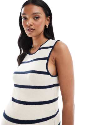 Vero Moda Maternity Jersey Knit Ankle Dress In Navy