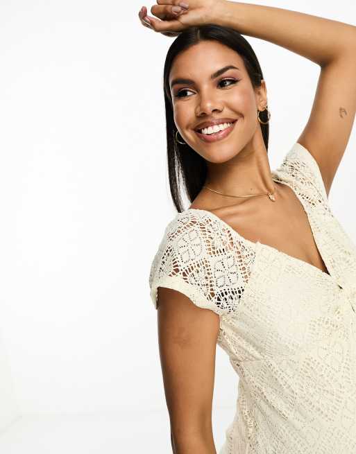 Vero moda white lace hot sale dress