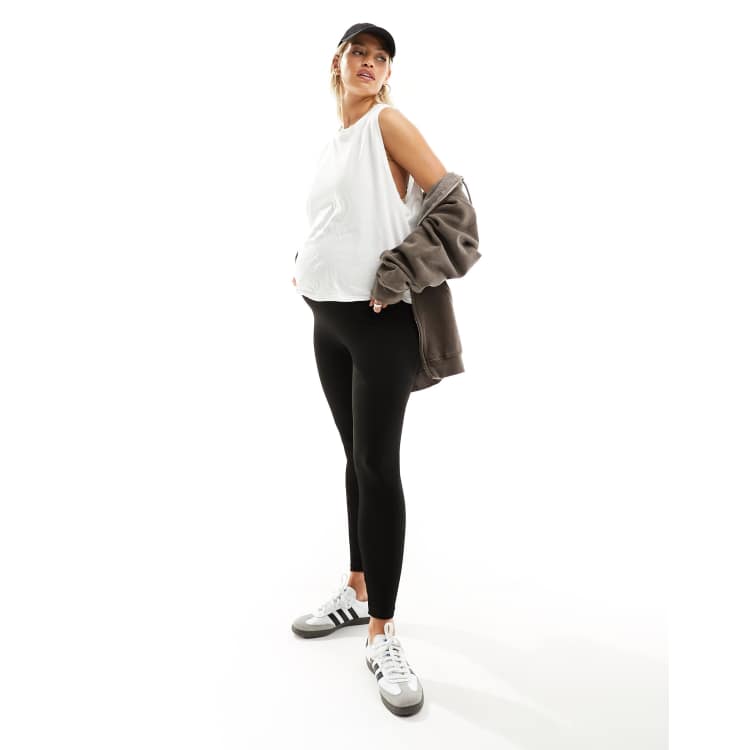 Vero Moda Maternity over the bump seamless ribbed leggings in
