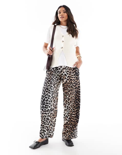Vero Moda Maternity - Pantaloni a fondo ampio con stampa leopardata - view 1