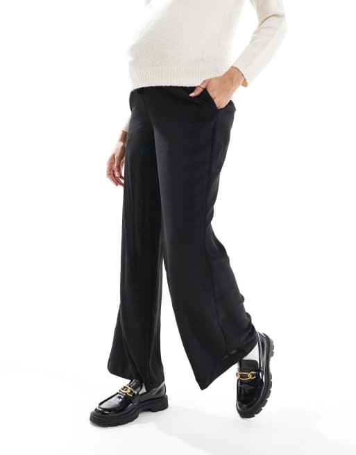 Vero Moda Maternity - Pantaloni sartoriali taglio comodo neri