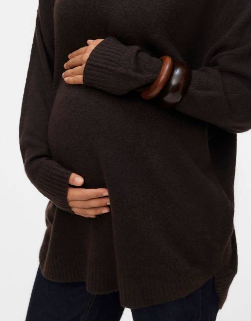 Vero Moda Maternity pull en maille chocolat, 4 de 5