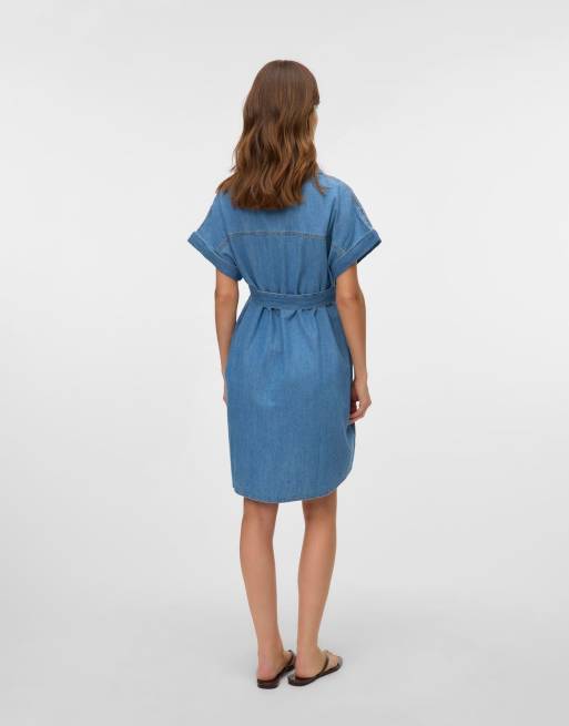 Vero Moda Maternity robe en jean bleu moyen, 2 de 7