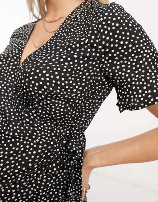 Vero Moda Maternity - Slå-om-minikjole med prikker, 2 af 4