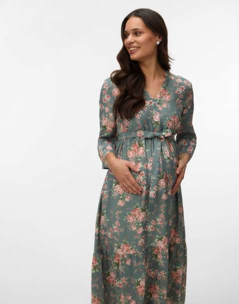 Vero Moda Maternity sukienka w kolorze laurel wreath - view 1