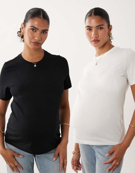 Vero Moda Maternity – Svarta och vita t-shirts, 2-pack - view 1