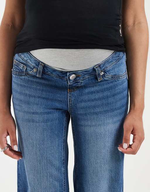 Vero Moda Maternity - Tessa - Jean ample avec bande douce au niveau du ventre - Bleu moyen délavé, 4 de 5