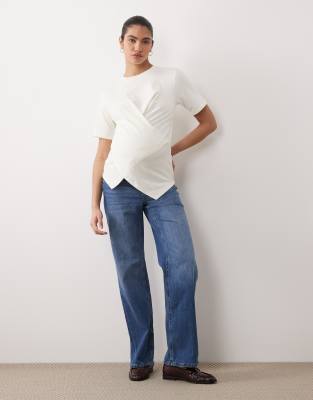 Vero Moda Maternity Tessa Wide Leg Jeans In Blue
