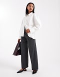 [Vero Moda Maternity] Vero Moda Maternity wide leg jersey pants in black herringbone L Black Herringbone