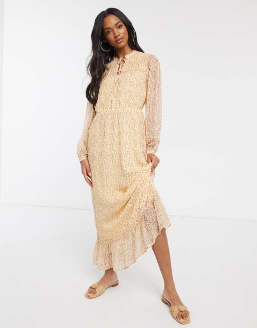 Vero Moda maxi dress in ditsy yellow floral