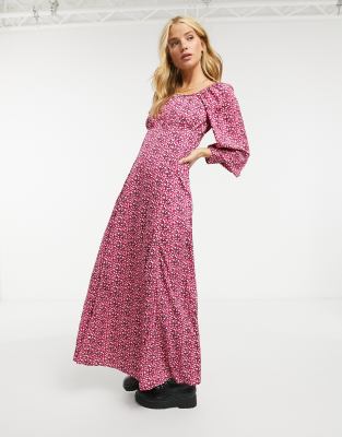 vero moda pink polka dot dress