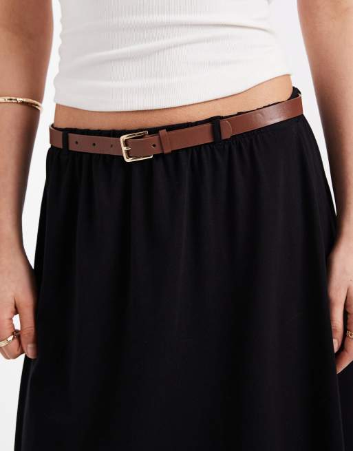 Vero Moda - Maxi rok van jersey met riem in zwart, 2 van 5