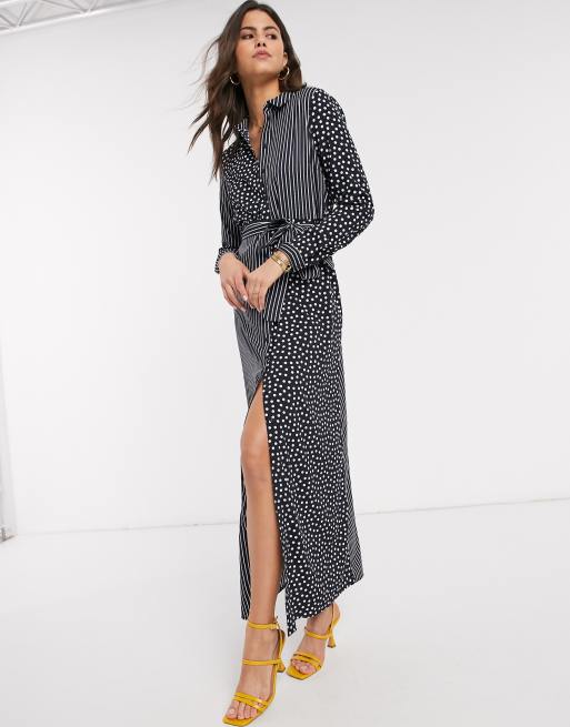 Spots and stripes maxi 2024 dress