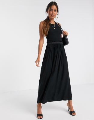 black ankle skirt