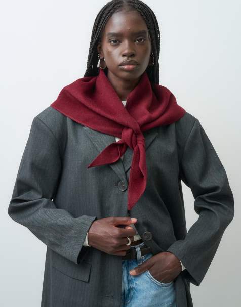 Vero Moda mały szalik w kolorze burgundowym - view 1