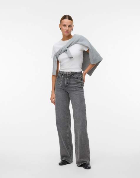 Vero Moda – Mellangrå jeans i wide fit - view 1