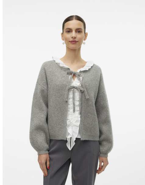 Vero Moda – Mellangrå, melerad kofta - view 1