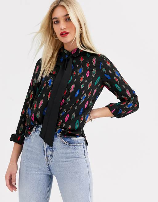 Vero moda blouse met strik new arrivals