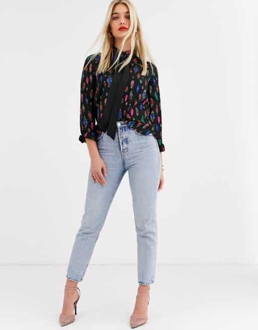 Vero moda blouse met strik new arrivals