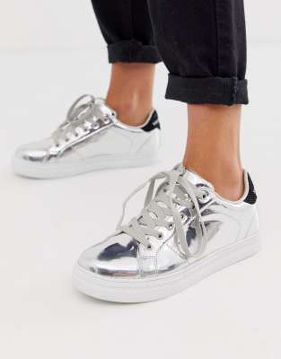 metallic trainers