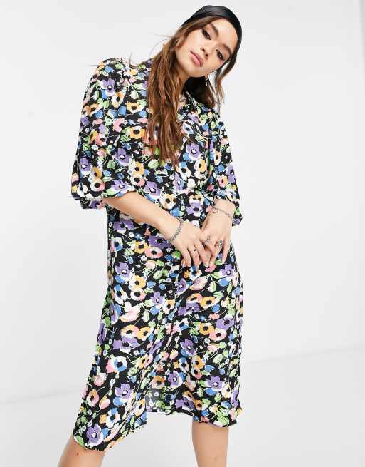 Vero Moda midi dress in black, 4 of 4