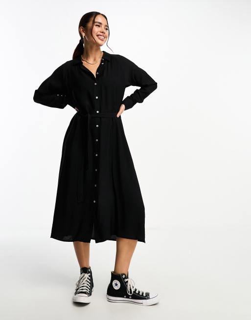 Vero moda button on sale front midi dress