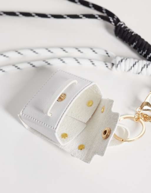 Vero Moda mini bag bag charm in cream and brown, 2 of 3