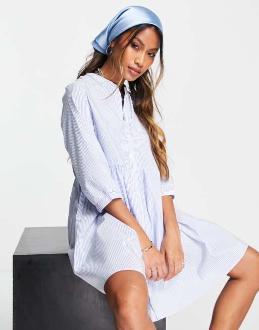 Asos design cotton mini shirt outlet dress