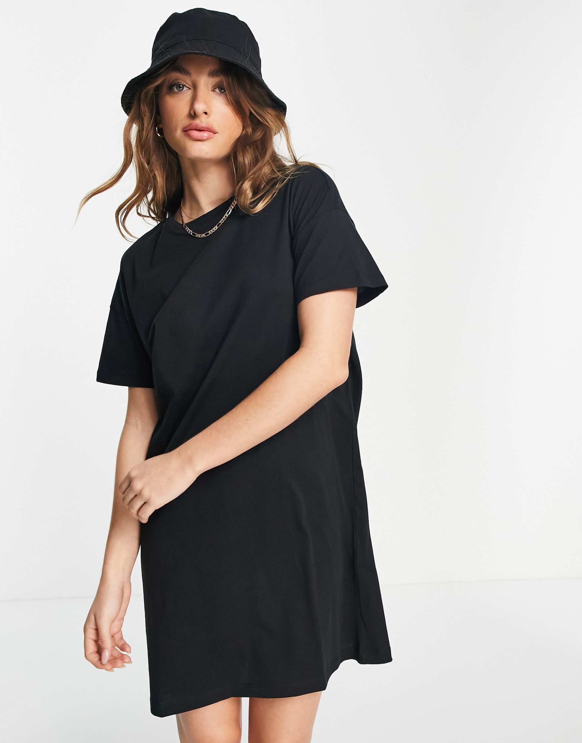 vero moda mini t-shirt dress in black