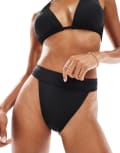 [Vero Moda] Vero Moda mix and match high waisted brazilian bikini bottoms in black XXS Black