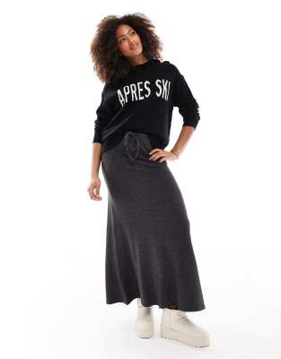 Vero Moda mix and match supersoft maxi skirt in black