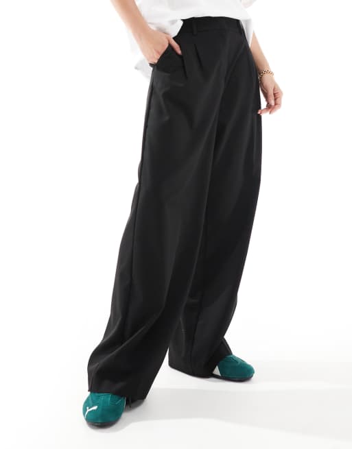 Vero Moda Mix and Match wide leg tailored pants in black (part of a set), 4 of 5