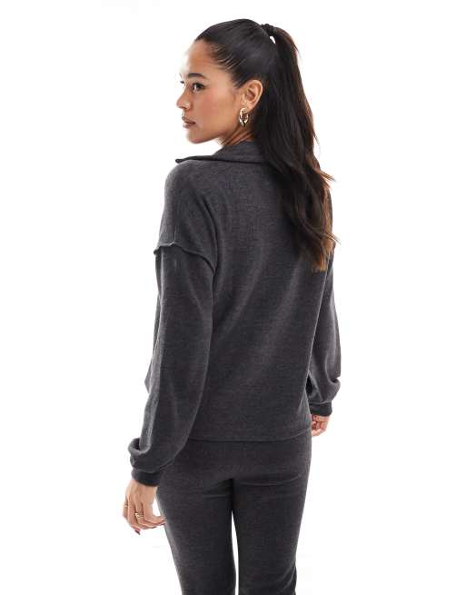 Vero Moda - Mix en match - Superzachte polotop in gemêleerd zwart, 4 van 4