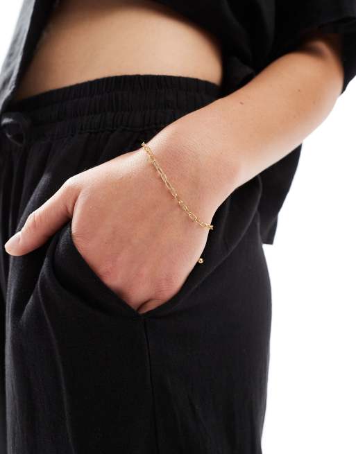 Vero Moda mix & match linen wide leg tie waist pants in black