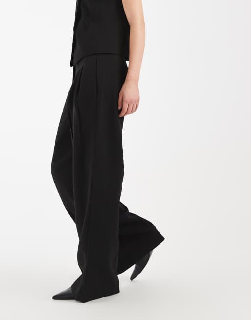 Vero Moda - Mix og match - Sorte skræddersyede bukser med brede ben, 2 af 5