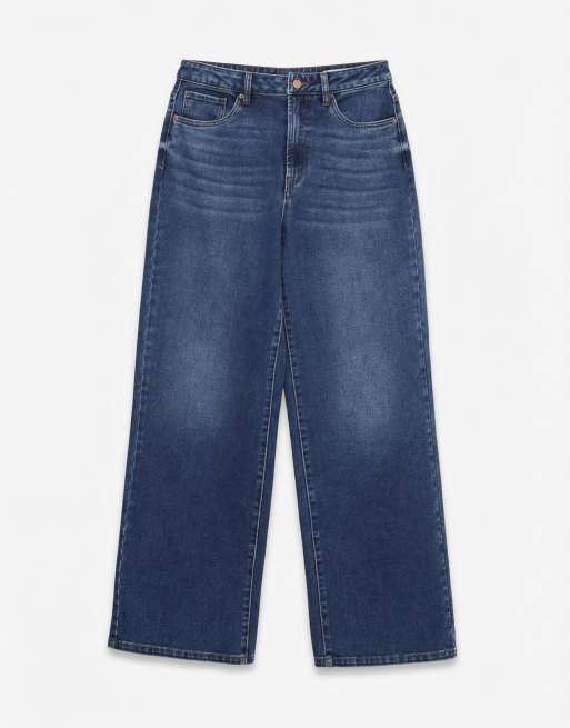 Vero Moda – Mörkblå, vida jeans, 5 av 6
