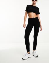 Only – Nahtlose Leggings in Schwarz mit hohem Bund