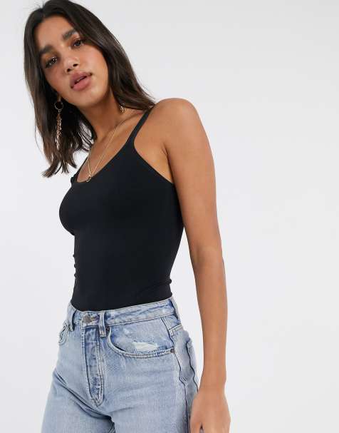 Vero Moda – Nahtloser Body in Schwarz